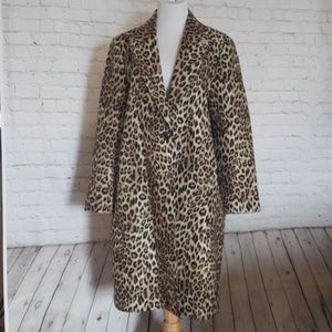 Lands' End Women's Leopard Jacquard Coat